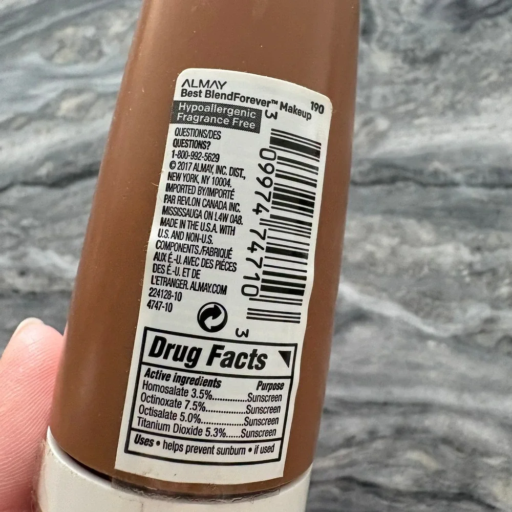 Almay Best Blend Forever Makeup SPF 40 Foundation 190 Caramel 1oz Lot of 2